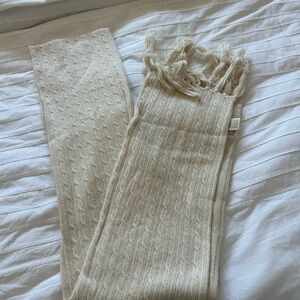 Cream Cable Knit Scarf